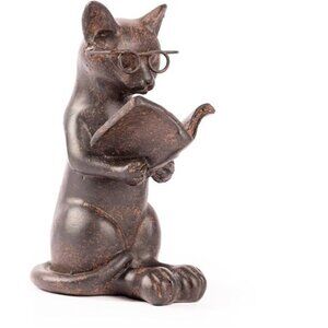 Cat Figurine - Cute Cat Statue - Whimsical Cat Decor for Cat Lovers